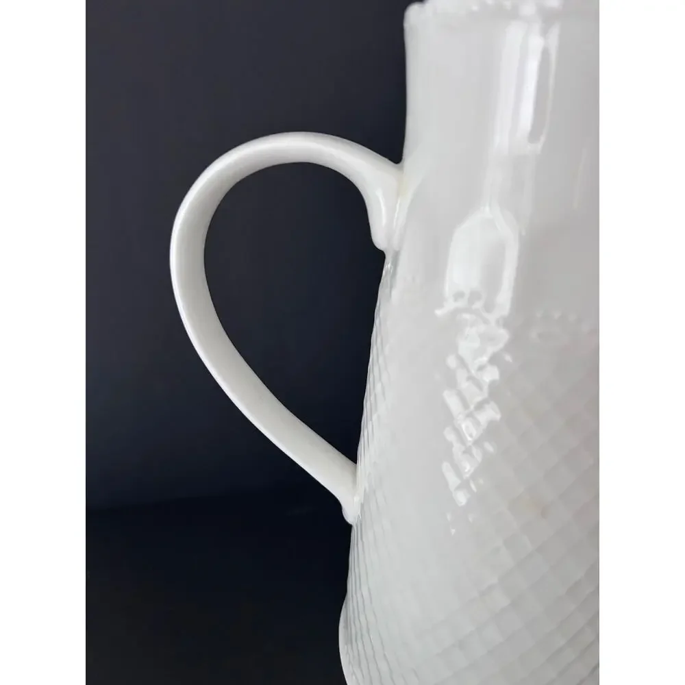 Lauren, Ralph Lauren, Spring Lace, White Porcelain Pitcher 9 3/4